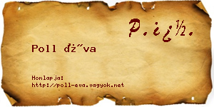 Poll Éva névjegykártya